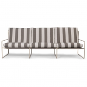 Ferm Living - Desert Sofa 3-Sitzer Cashmere / Chocolate (Stripe)