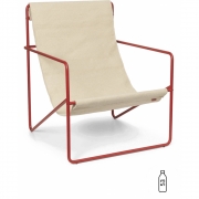Ferm Living - Desert Lounge Sessel Mohnrot / Cloud
