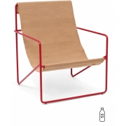 Ferm Living - Desert Lounge Sessel Mohnrot / Sand
