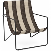 Ferm Living - Desert Lounge Sessel Schwarz / Off-White/Chocolate