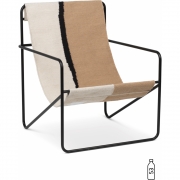 Ferm Living - Desert Lounge Sessel Schwarz / Soil
