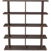 Ferm Living - Kona Bücherregal dunkel gebeizt 2x4