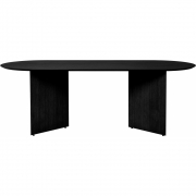 Ferm Living - Mingle Tischplatte Oval 220 cm Eiche Schwarz