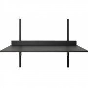 Ferm Living - Sector Schreibtisch Esche schwarz / Messing schwarz