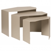 Ferm Living - Shard Cluster-Tische (3er Set) Cashmere