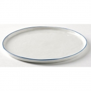 Lambert - Piana Teller Groß (4er Set) Weiß/Hellblau