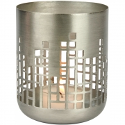 Lambert - Varosi Windlicht Eisen Patiniert Matt Nickel 
