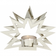 Lambert - Felis Teelichthalter Nickel Glänzend 