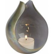 Lambert - Calea Windlicht Bronze-Silber Eisblau