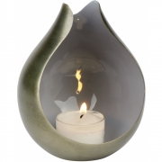 Lambert - Calea Windlicht Antik-Nickel Eisblau