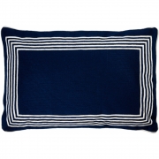 Lambert - Cannes Kissen Indigo/Weiß