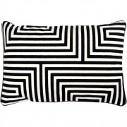 Lambert - Vasarely Kissen Schwarz/Elfenbein 