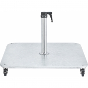 Glatz - Stahlsockel Z 55kg / mit Rollenset | Standrohr Z (Ø35/38-39mm)