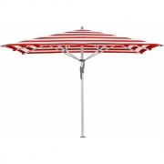 Glatz - Fortello Sonnenschirm 350x350cm Red Stripe 800 (Kategorie 5) | mit Schutzhülle