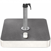 Glatz - Rollensockel M4 mit Decorplatte und Standrohr M4 P+ 120 kg weiss / mit Decorplatte Anthrazit