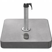 Glatz - Rollensockel M4 mit Decorplatte und Standrohr M4 P+ 120 kg anthrazit / mit Decorplatte Grauweiß