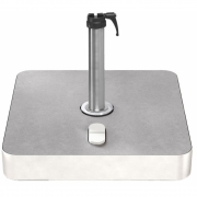 Glatz - Rollensockel M4 mit Decorplatte und Standrohr M4 P+ 180 kg weiss / mit Decorplatte Grauweiß