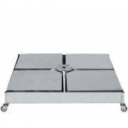 Glatz - Sockel M4 180kg mit Drehfuß M4 und Beton-Platten Anthrazit / mit Rollen