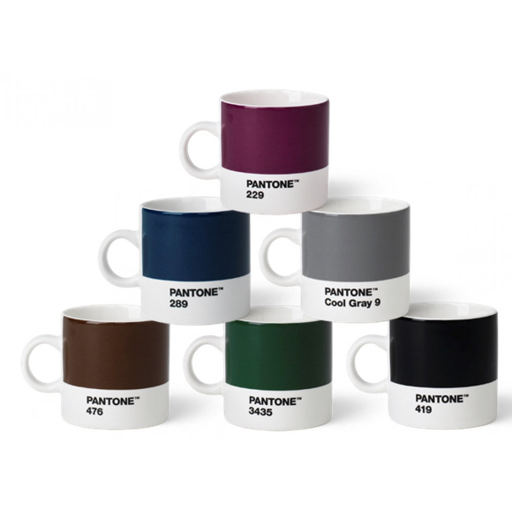 Pantone Porcelain Espresso Cup Set (6 pcs.) Natural nunido.