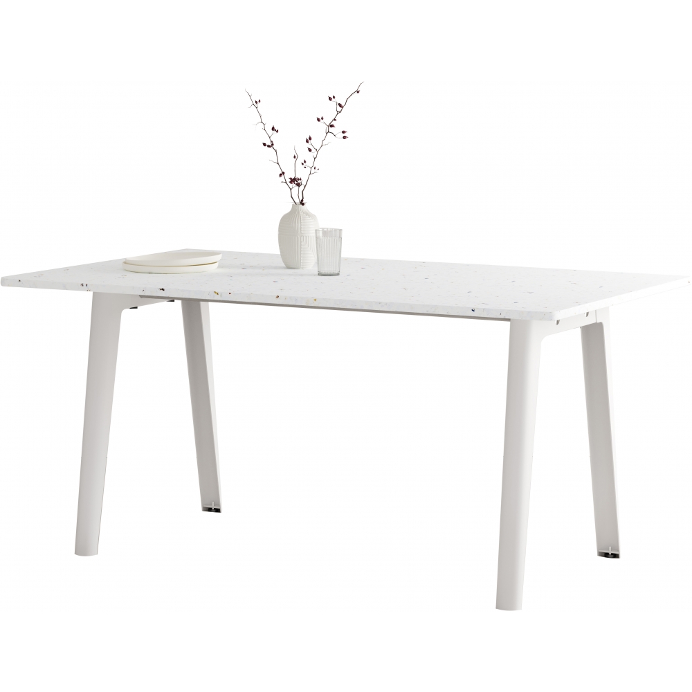 TIPTOE New Modern Dining 160x70 Dining Table White Plywood Cloudy