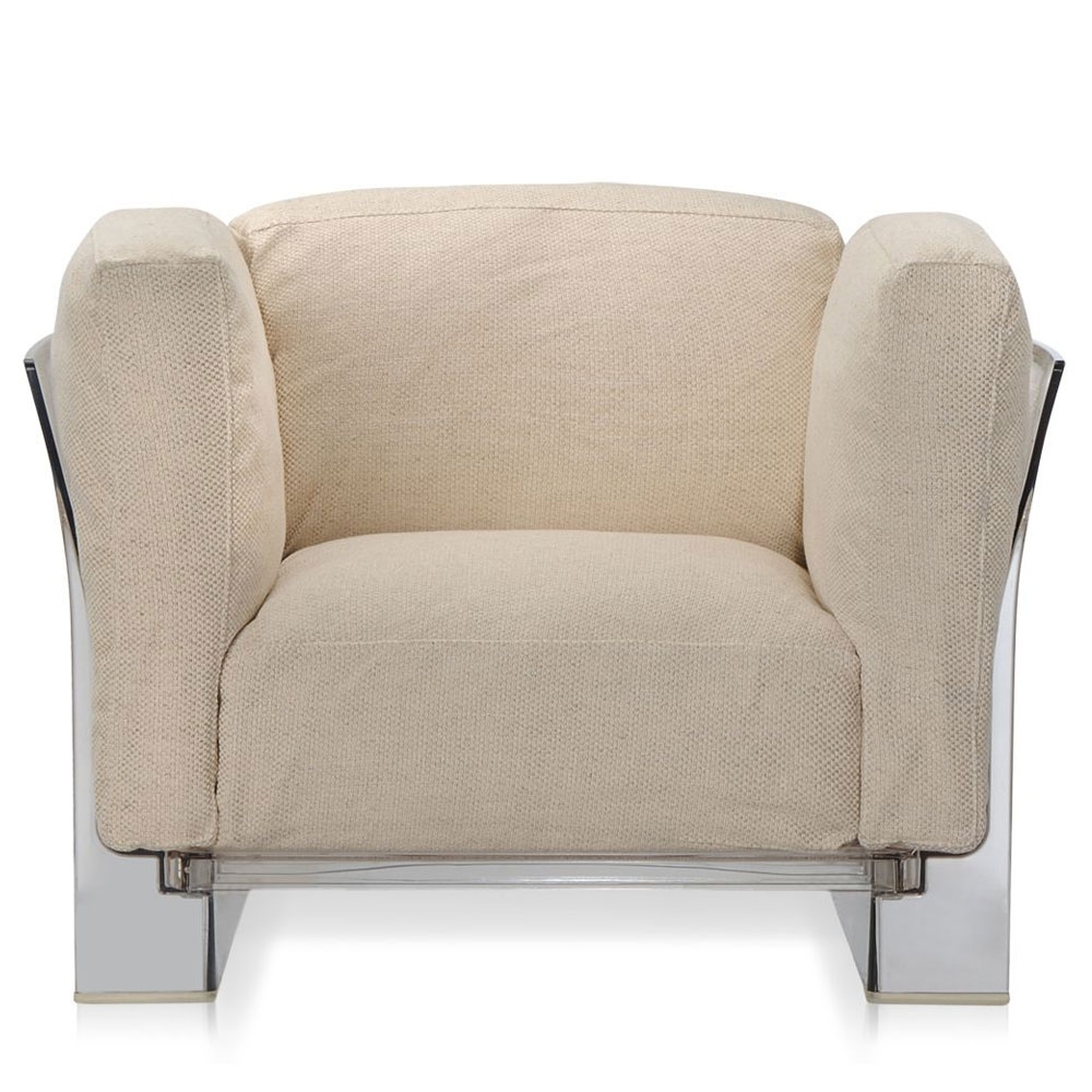 Kartell Pop Duo Armchair Ecru Transparent nunido.